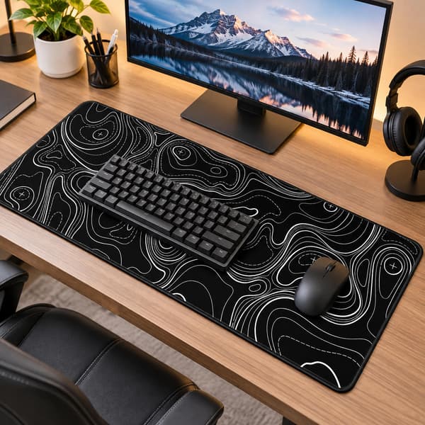 Suuri hiirimaton työpöydän taustakuva Black S Black S