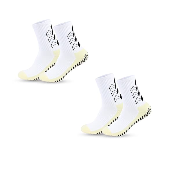 Halkfria löparstrumpor med grepp (2 par) White White