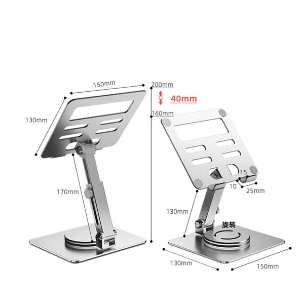 360º roterbar tabletstander Silver Silver