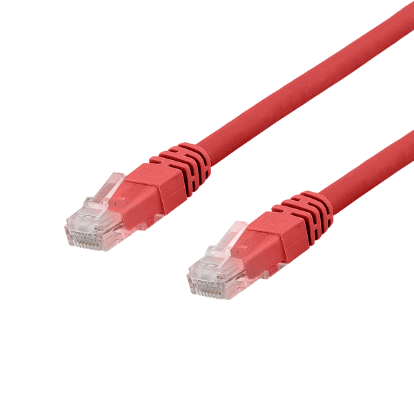 U/UTP Cat6a patch cable, LSZH, 2m, red