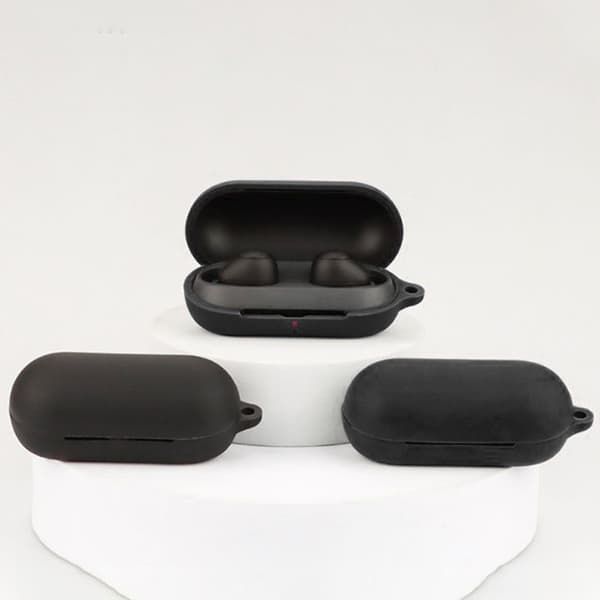 Skyddande silikonfodral för Sony WF-C700N öronsnäckor Black Black
