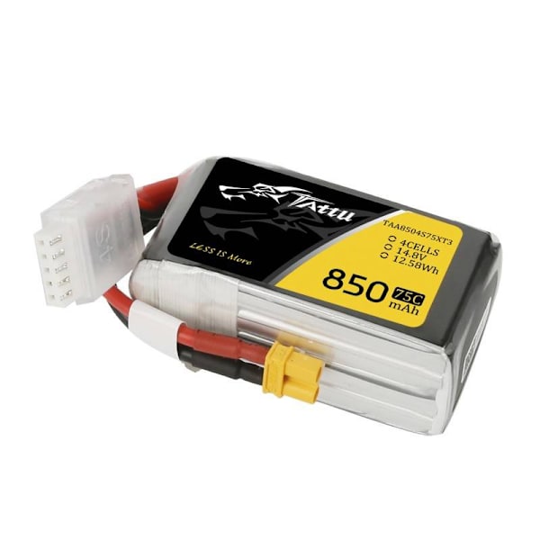 Tattu 850mAh 14,8V 75C 4S1P batteri