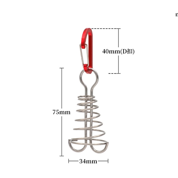 Tältpinnar - Aluminiumlegering Däckpinnar (4-pack) Röd