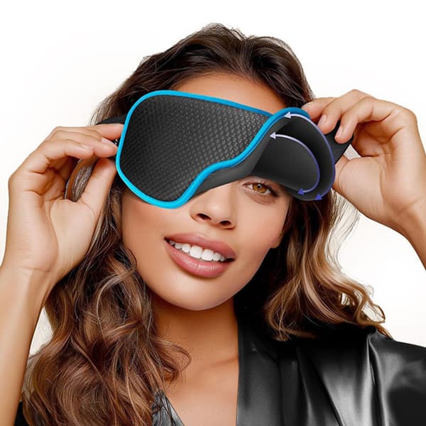 Blå 3D Konturformet Memory Foam Sovemaske - Lysblokerende & Komfortabel