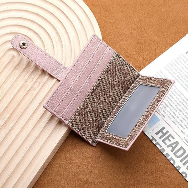 Kortholder til kvinder med flere kortpladser Pink Pink