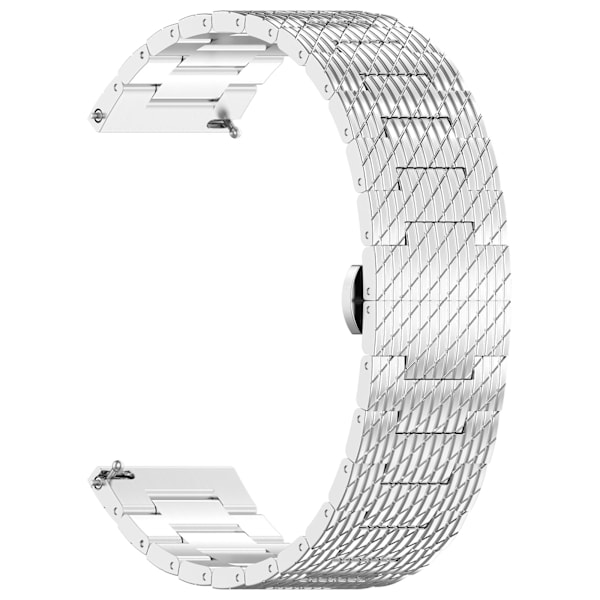 Tekstureret stålrem til Garmin Forerunner 165/165 Music/168/168 Music/D2 Air X10/Bounce/vivoactive 5/Active 5/VivoMove T Hvid 22 mm
