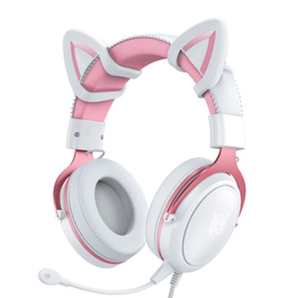 ONIKUMA X10 Vit/Rosa/Cat Ears Gaming Hörlurar