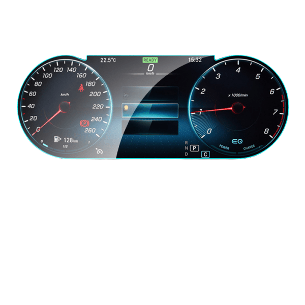 Skærmbeskytter til Mercedes-Benz 19-21 C-Klasse/20-22 GLC Navigation Display - 2 stk.