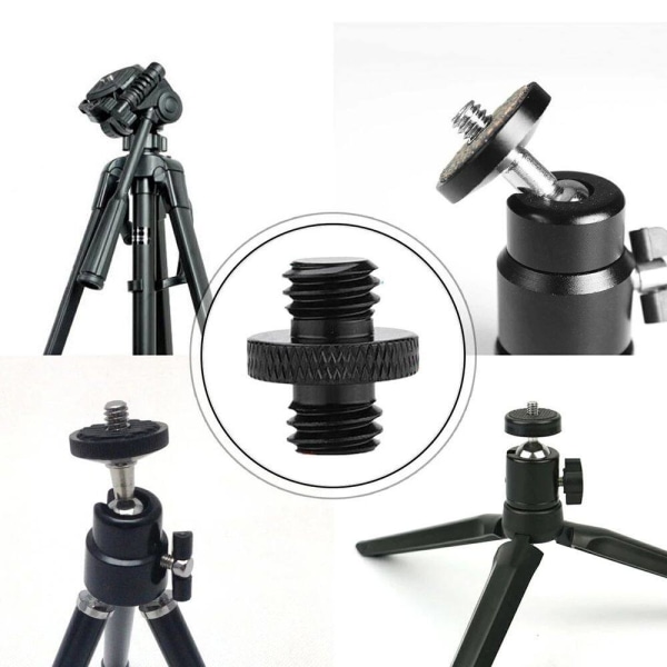 Kamerastativ med Skruvadapter 1/4" till 3/8", 6-delad Svart