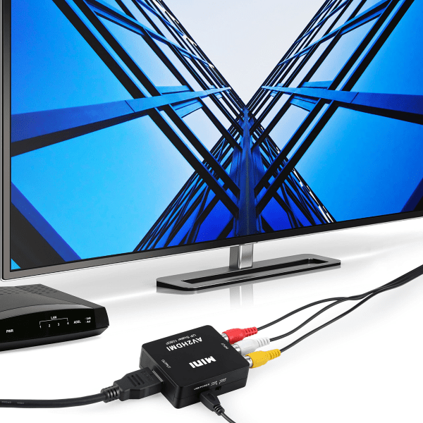 INF RCA til HDMI-adapter/signalomformer Sort