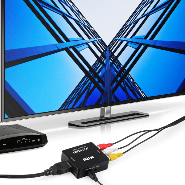 RCA till HDMI adapter / signalomvandlare Svart