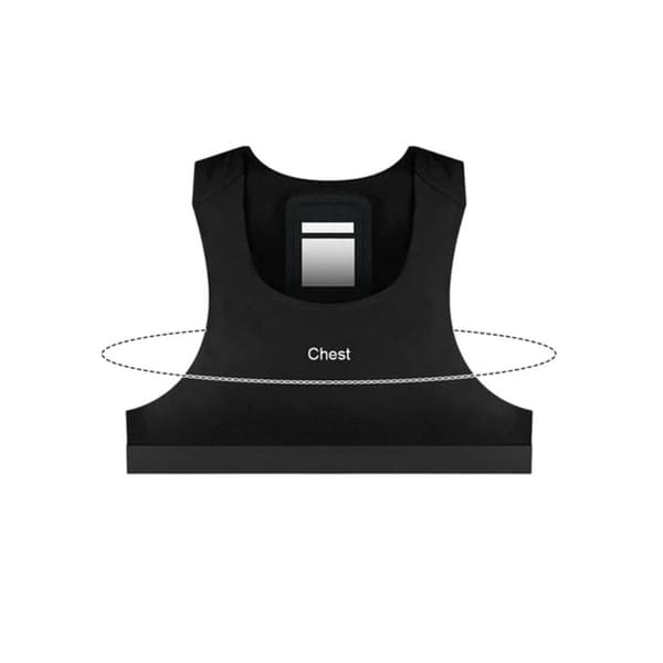 GPS-tracker vest til fodbold - sensorlomme og stabil pasform til holds træning, åndbar polyester, sort, str. M-XXL L L