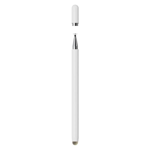 2 i 1 Universal Stylus Pen til Touchskærme White White