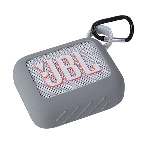 JBL GO4 silikonfodral med karbinhake Silver