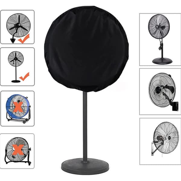 Sort 75 Model Blæserdæksel (85cm Diameter) - Vandtæt & Støvtæt Gulvblæser Beskyttelse
