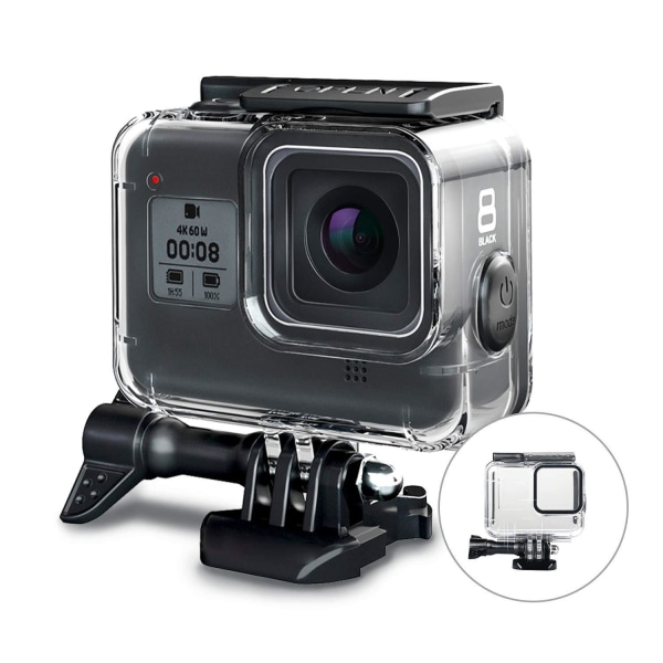 GoPro Hero 8 Sort vandtæt skal IP68 Transparent