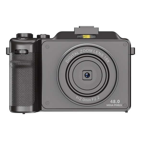 Digitalkamera 4K/48MP/18X digital zoom/skakdämpande/autofokus/dubbelkamera Grå