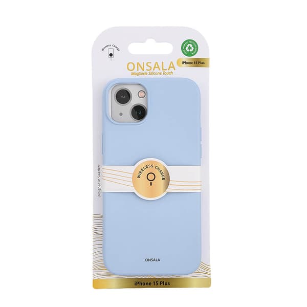 Mobilskal Silikon MagSeries Light Blue - iPhone 15 Plus