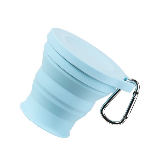 Hopfällbar mugg - 180 ml, bärbar och läckagesäker Blue Blue