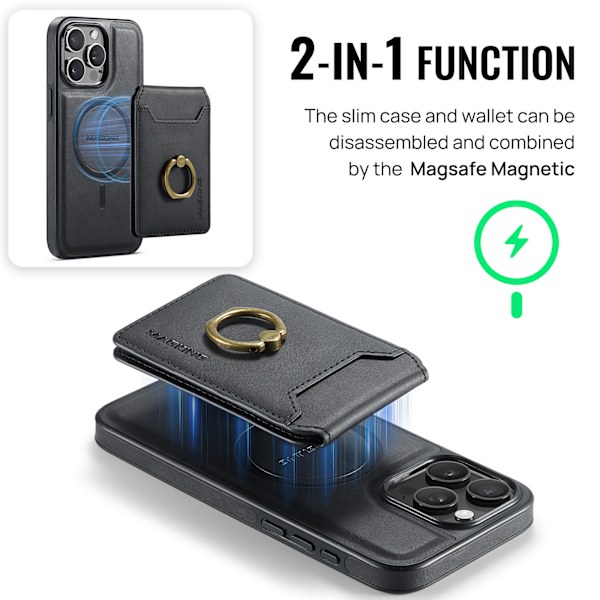 Magnetiskt Fodral för iPhone 16 Pro Max - Svart
