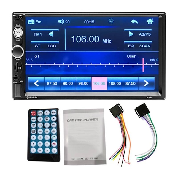 Podofo bilskærm K0126 Mirror Link, BT, USB 7"