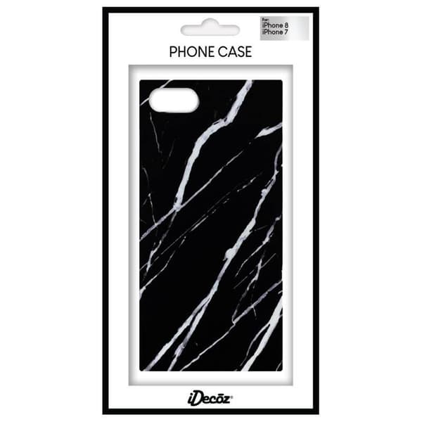 IDECOZ-puhelinkotelo, musta marmori iPhone 8/7:lle