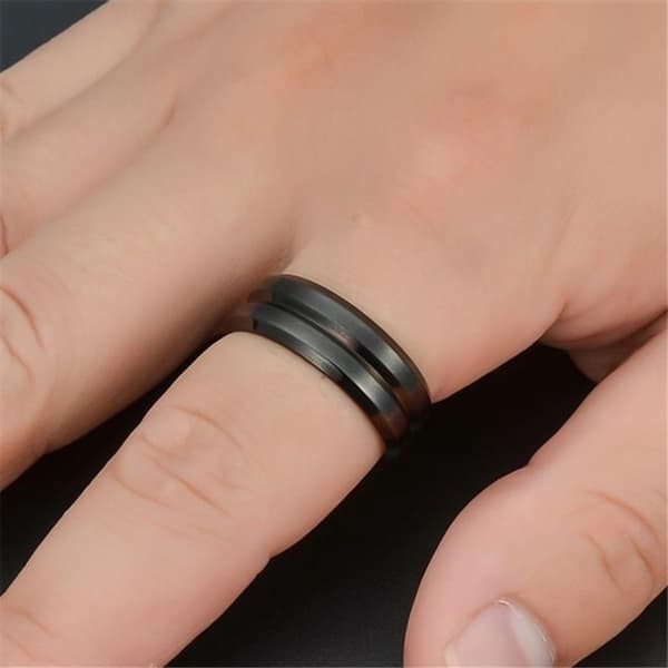 Chic ring i rostfritt stål Black 18.2 mm Black 18.2 mm