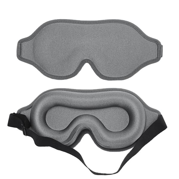3D-unimaski – Lycra-kaksipuolinen, valoa estävä ja mukava Grey Grey