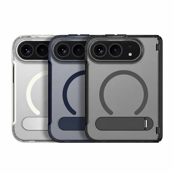 Foldbart magnetisk telefonetui med roterbart stativ, kompatibelt med iPhone Duo White+Grey White+Grey