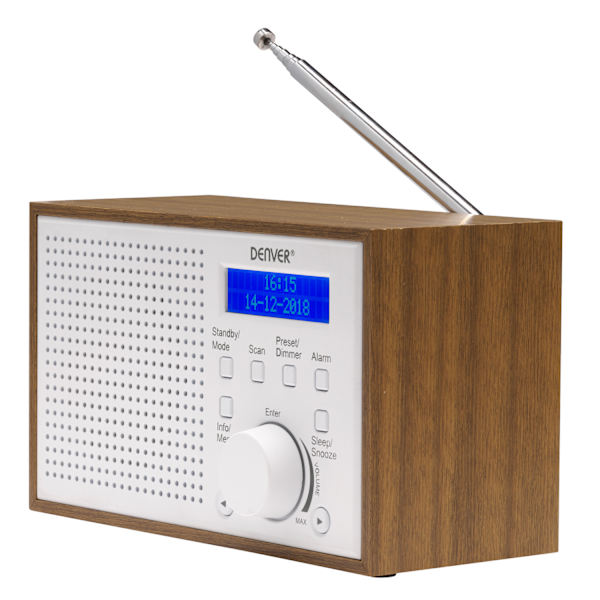 FM/DAB+ Radio Trä/Vit