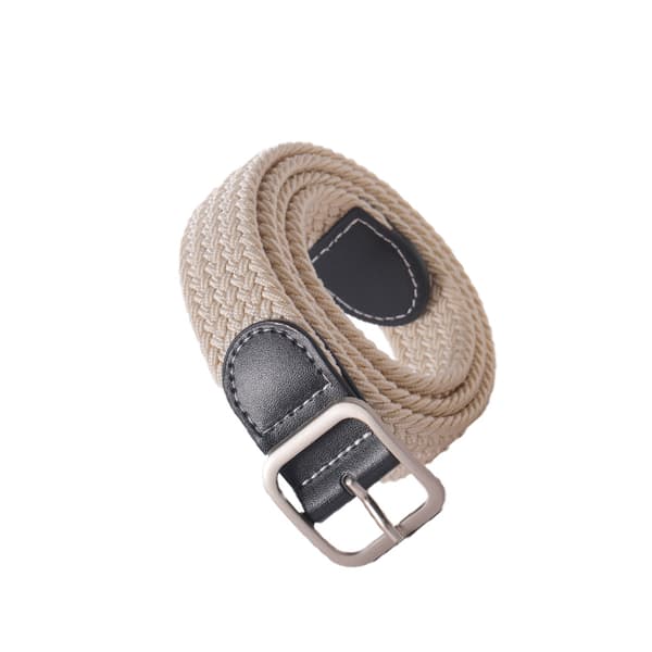 Osynligt stretchbälte för jeans och byxor - 2,5 cm spännefritt elastiskt midjebälte Beige Beige