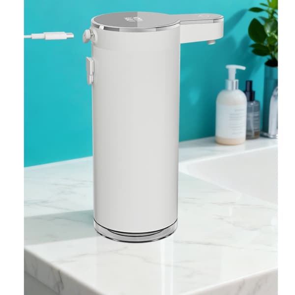 Berøringsfri sæbedispenser 304 rustfrit stål til køkken og badeværelse - 400ml USB genopladelig sensor 0,3s 1200mAh refillbar