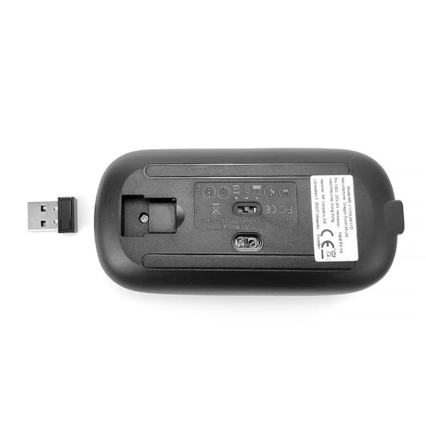 Langaton hiiri - 2,4G + Bluetooth kaksoistila, musta, valaistu