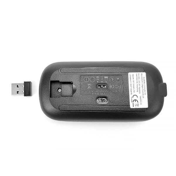 Trådløs mus - 2,4G + Bluetooth dobbelttilstand belyst sort
