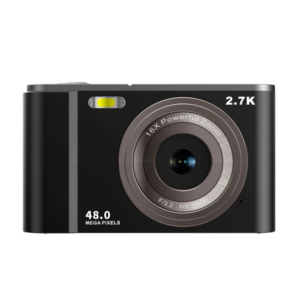 INF Digitalkamera 2.7K 48MP 1080P, 16x zoom, anti-shake, face re Svart