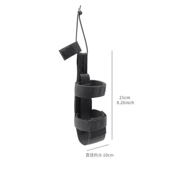 Taktisk justerbar vandflaskeholder - Sort nylon