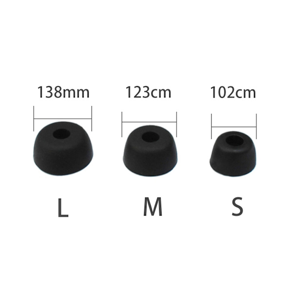 INF Silikone ørepropper til Jabra Elite 75t/ 65t/ Active/Sport Evolve, S/M/L Sort