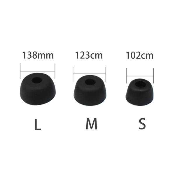 Silikone ørepropper til Jabra Elite 75t/ 65t/ Active/Sport Evolve, S/M/L Black Black