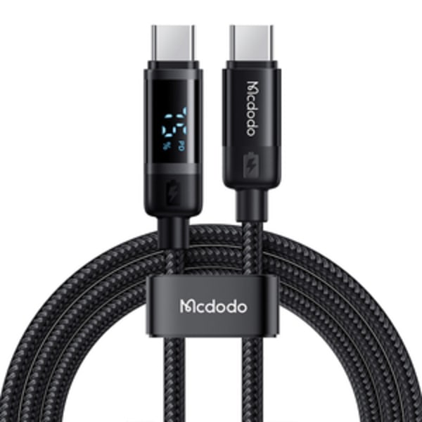 Mcdodo CA-5780 USB-C–USB-C 60 W datakaapeli 1,2 m (musta)