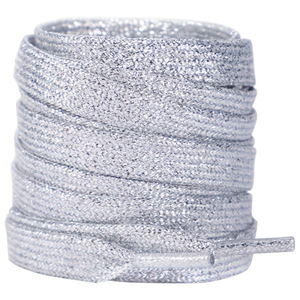 Kiiltävät nauhat - 140 cm (1 pari) Harmaa
