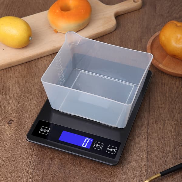 Bagepræcisions køkkenvægt - Sort, 5 kg/1g