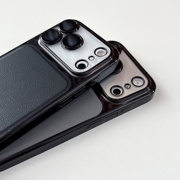 Gråt PC+PU Beskyttelsesetui Kompatibelt med iPhone 17 Pro Max, Slankt og Stødabsorberende Design