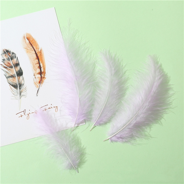 100 stykker fluffy marabou fjer til håndværk Drømmefanger Hvid
