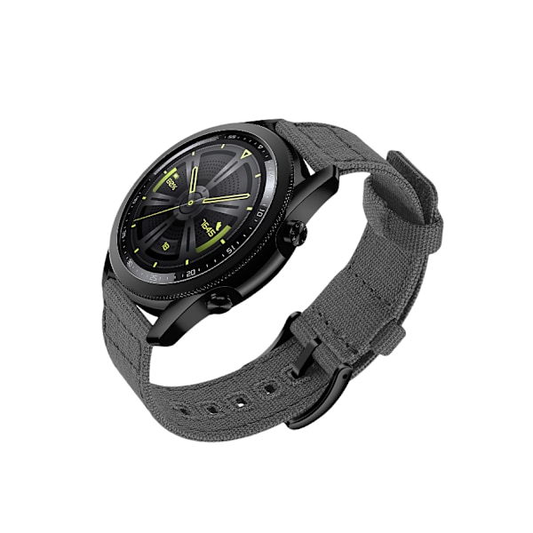 Vävd Canvas Quick Release Klockarmband för Huawei GT4 Mörkgrå 22 mm
