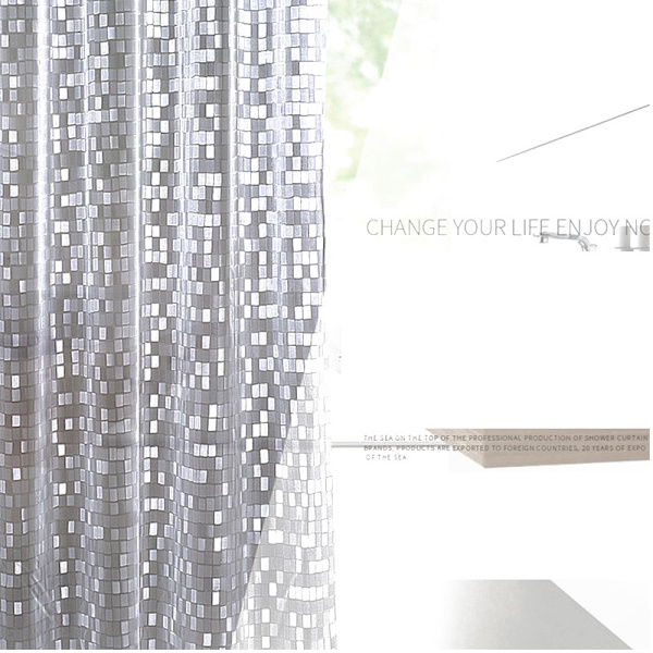 PVC Duschdraperi - Mosaikdesign XXL