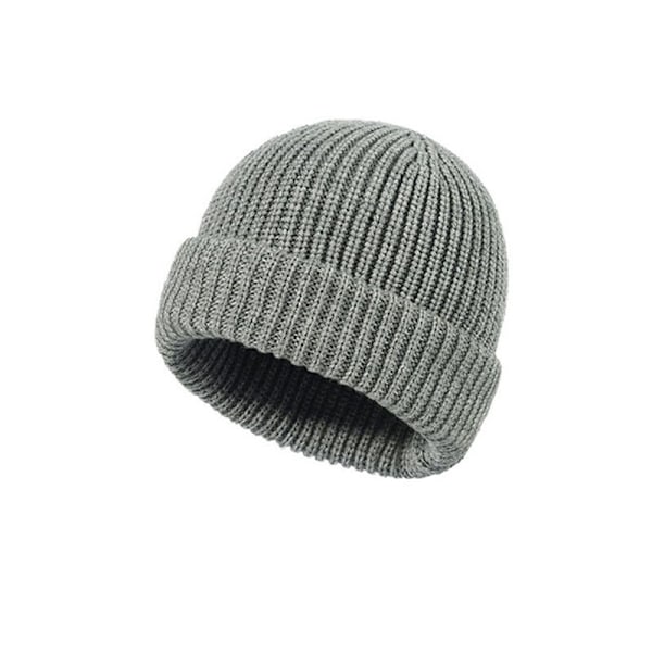 Stickad Balaclava - Vinterhuvudbonader Ljusgrå