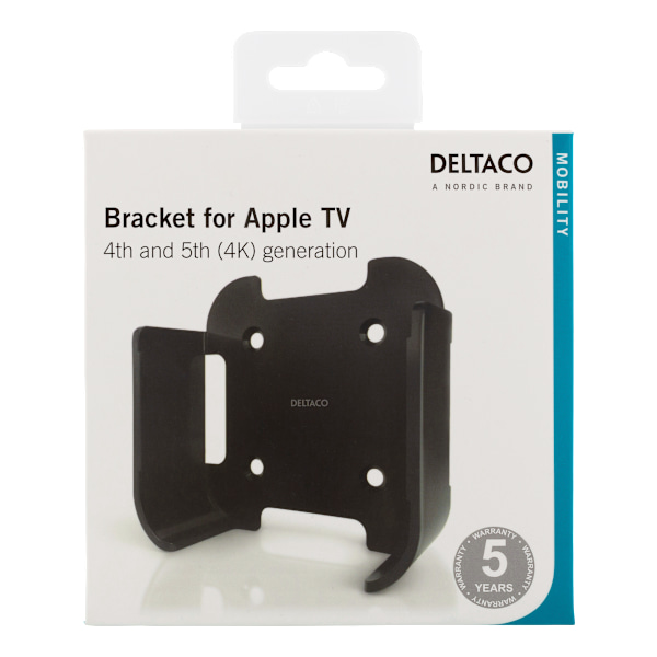 Väggfäste för HD, 4K Gen 1 & Gen 2 Apple TV, svart