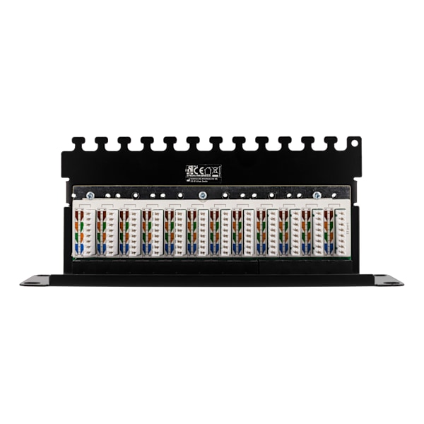 10" patch panel, 12xRJ45, Cat6, 1U, Krone LSA, unshielded