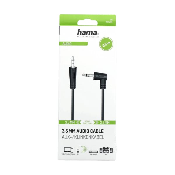 Cable Audio 3.5-3.5 Angle Black 0.5m