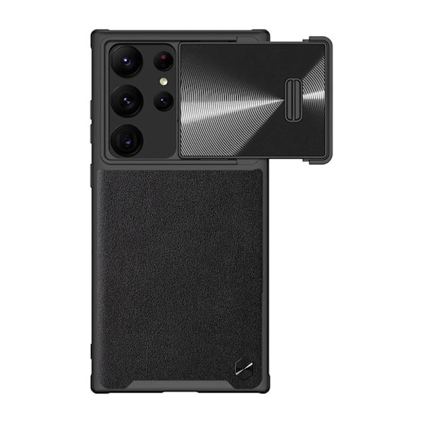 Nillkin CamShield læderetui til Samsung Galaxy S23 Ultra (sort)